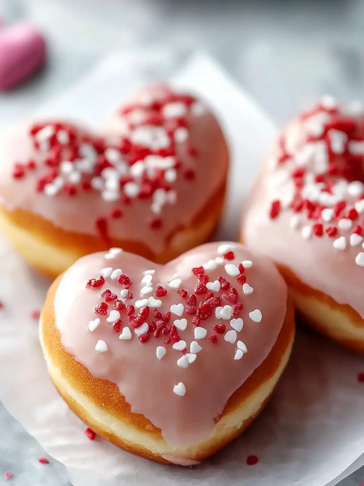 Decadent Heart Shaped Doughnuts for Valentine's Day Joy 2 Heart Shaped Doughnuts for Valentine's Day