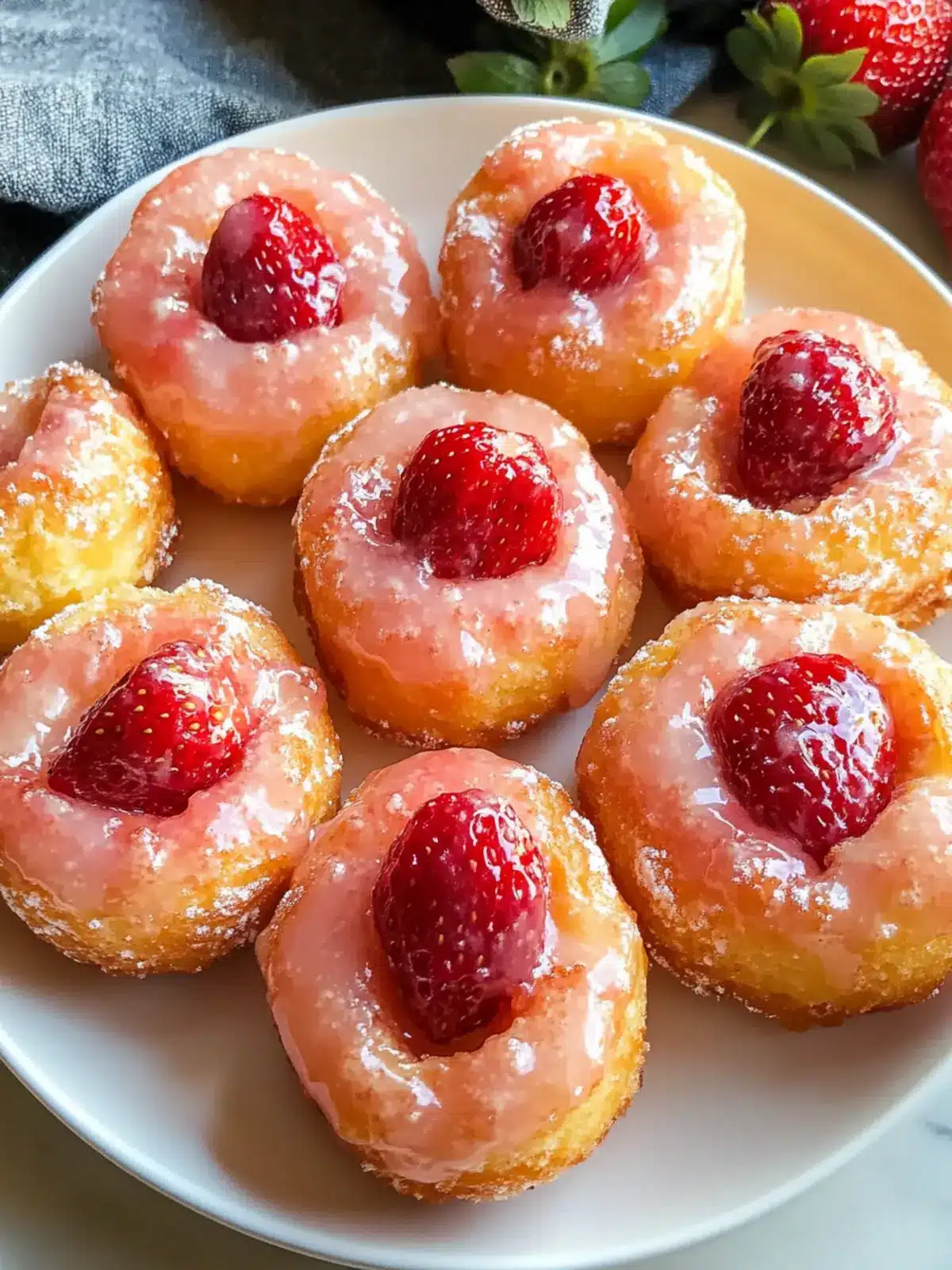 Delight in Strawberry Glazed French Crullers at Home Today 4 Strawberry Glazed French Crullers