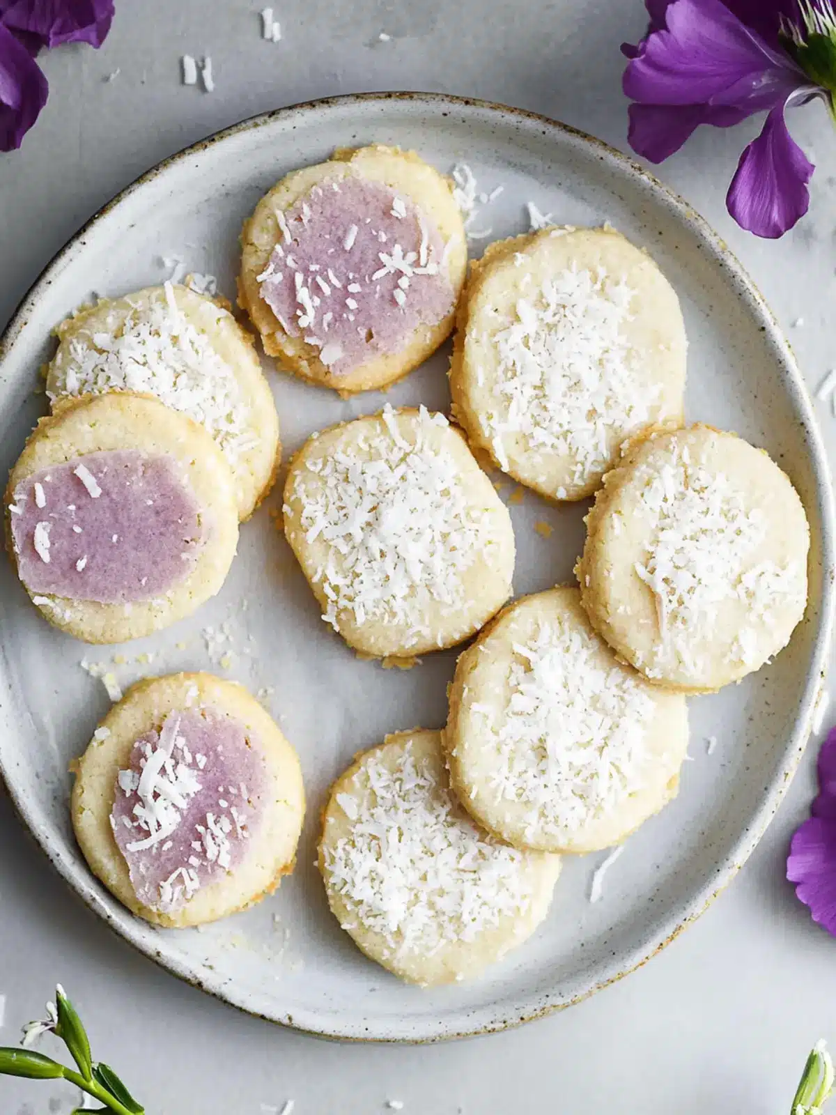 Taro Coconut Shortbread Cookies for a Sweet Escape 4 Taro Coconut Shortbread Cookies