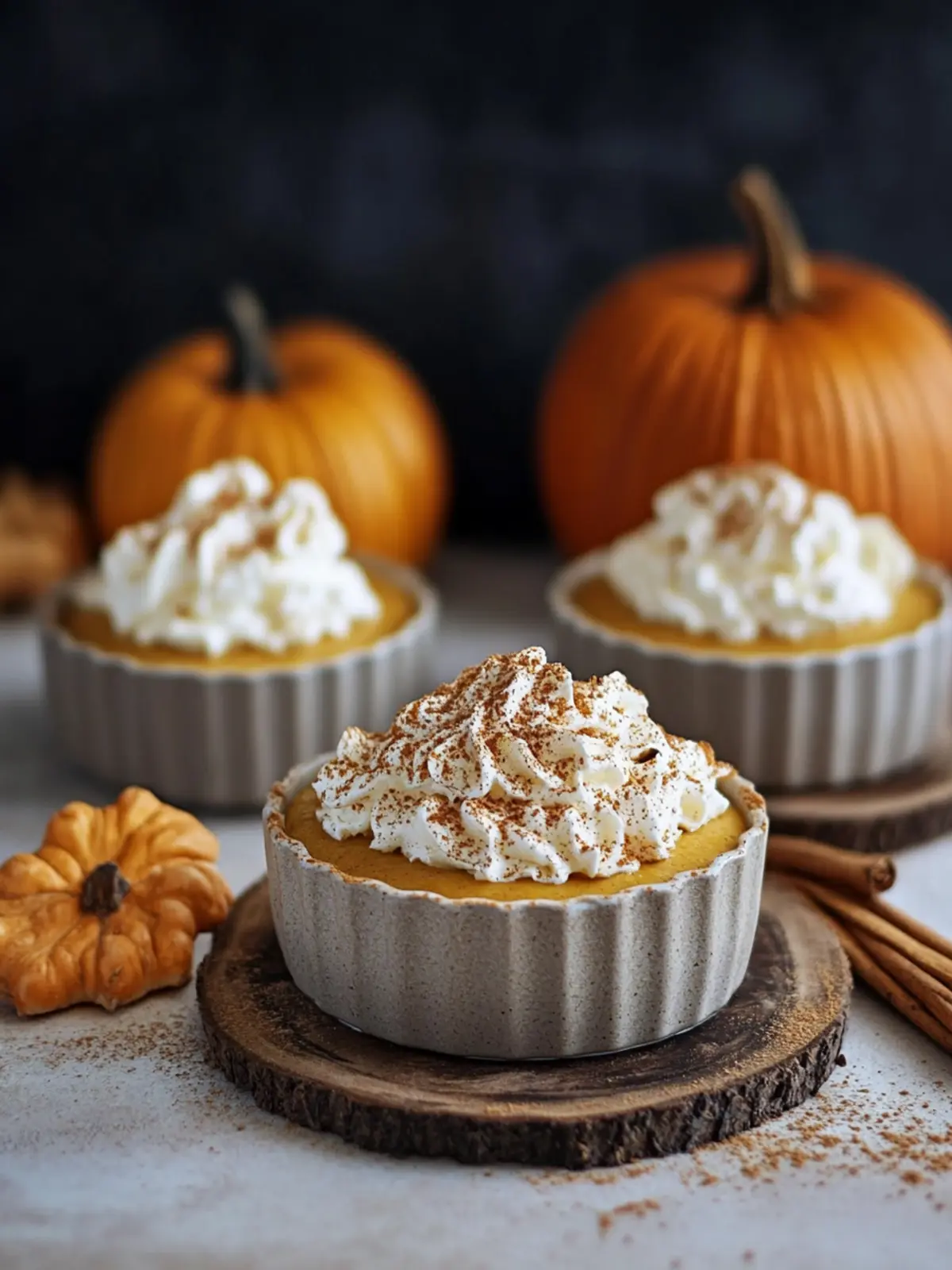 Creamy Pumpkin Pots de Crème with Spiced Whipped Cream Delight 2 Pumpkin Pots de Crème with Spiced Whipped Cream