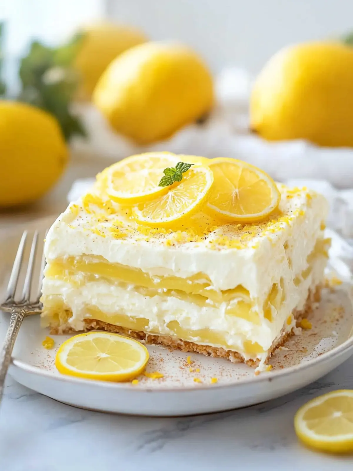 Heavenly No-Bake Lemon Lasagna for Refreshing Dessert Bliss 3 No-Bake Lemon Lasagna