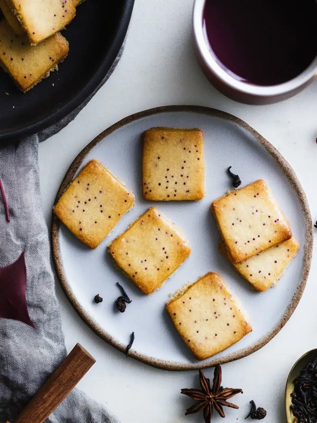Dip into Delight: Honey Chai Shortbread Tea Bag Cookies 4 Honey Chai Shortbread Tea Bag Cookies