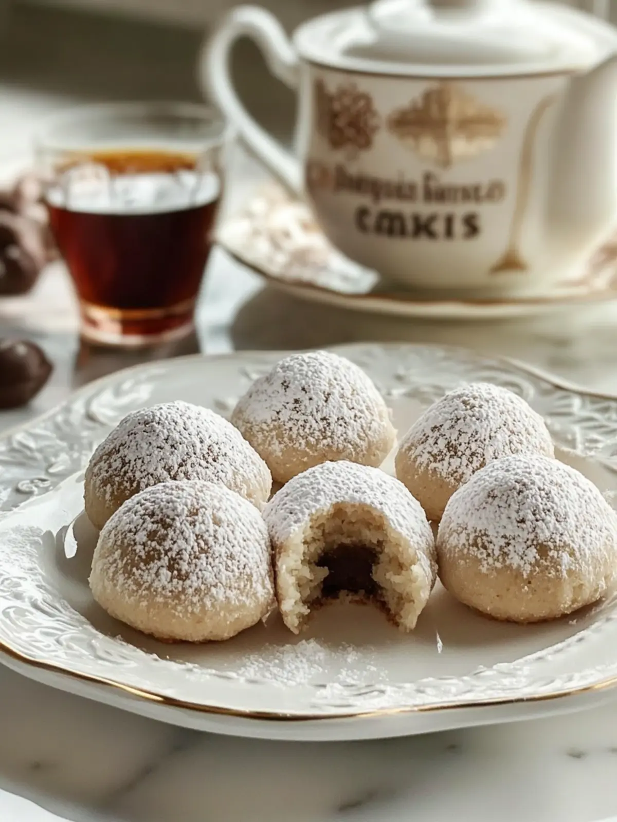 Granny's Russian Tea Cakes with Hershey's Kiss Surprise 3 Russian Tea Cakes with a Hershey s Kiss