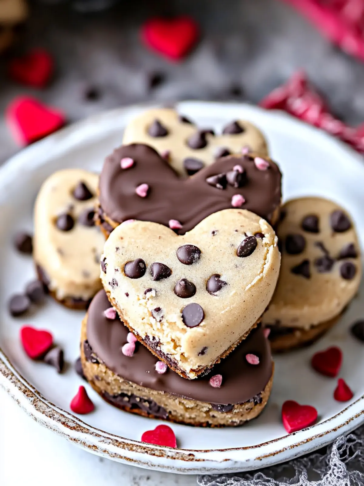 No Bake Chocolate Chip Cookie Dough Hearts Sweet Family Fun 2 Chocolate Chip Cookie Dough Hearts (w/ Video)