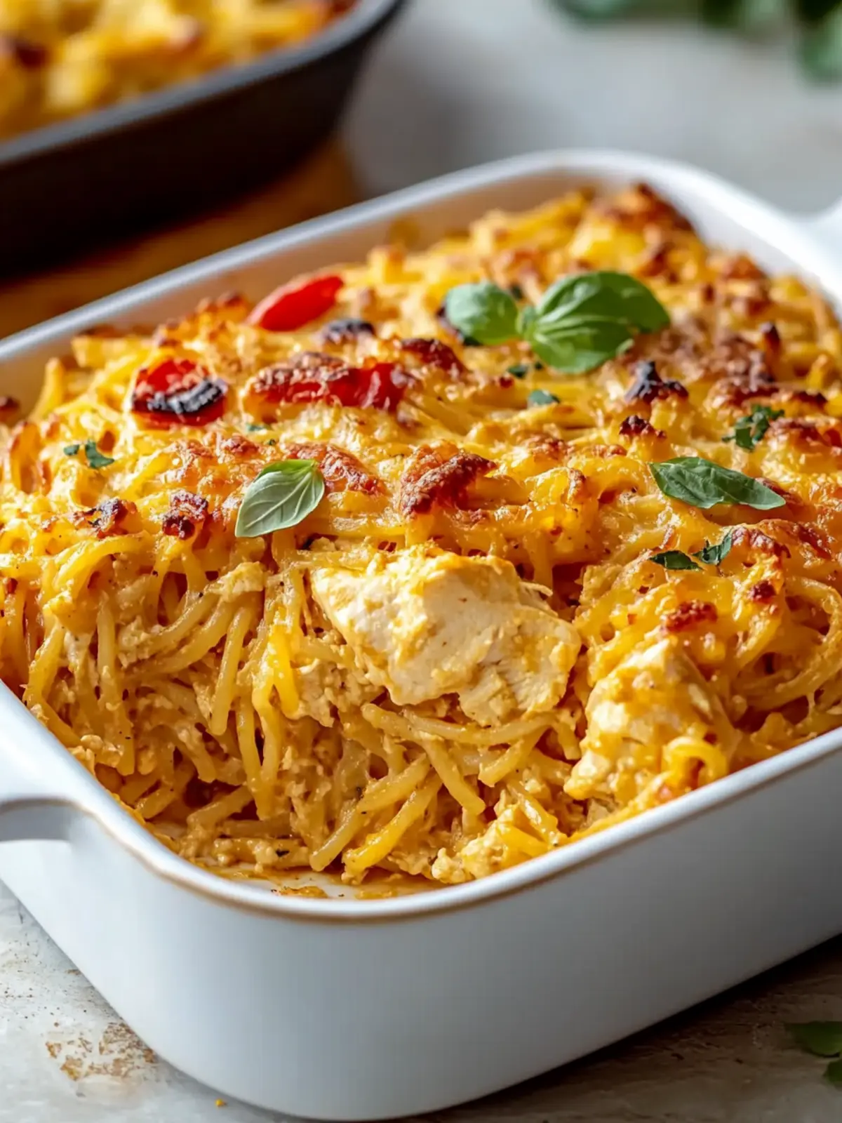 Creamy Chicken Spaghetti Bake Your Family Will Love 3 Chicken Spaghetti Bake