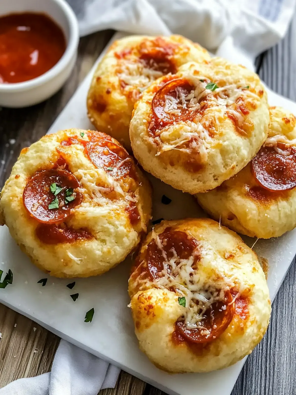 Melt-in-Your-Mouth Cheesy Pepperoni Pizza Biscuits 2 Cheesy Pepperoni Pizza Biscuits