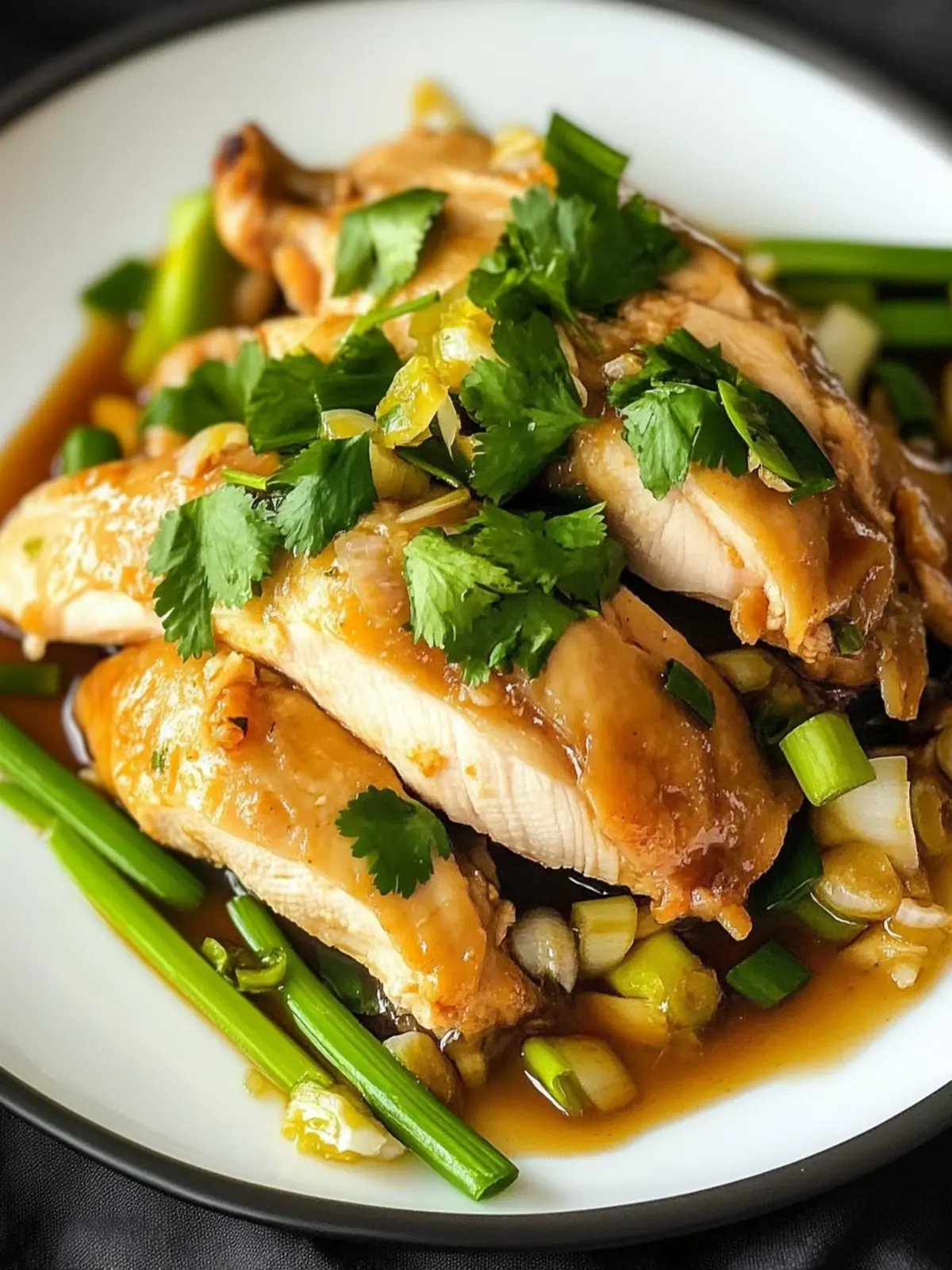 Juiciest Chicken with Ginger Scallion Sauce for Family Feasts 3 JUICIEST Chicken with Ginger Scallion Sauce