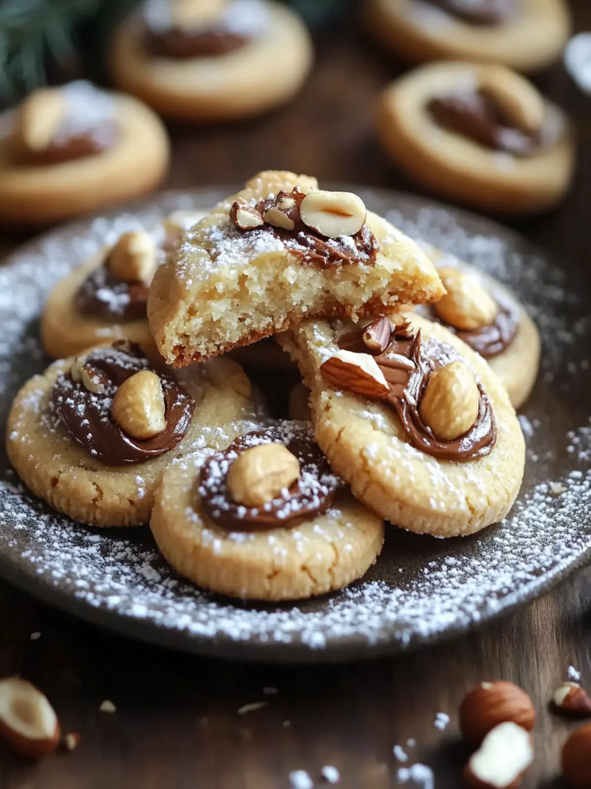 Delicious Folded Hazelnut Cookies with Nutella Bliss 4 Folded Hazelnut Cookies
