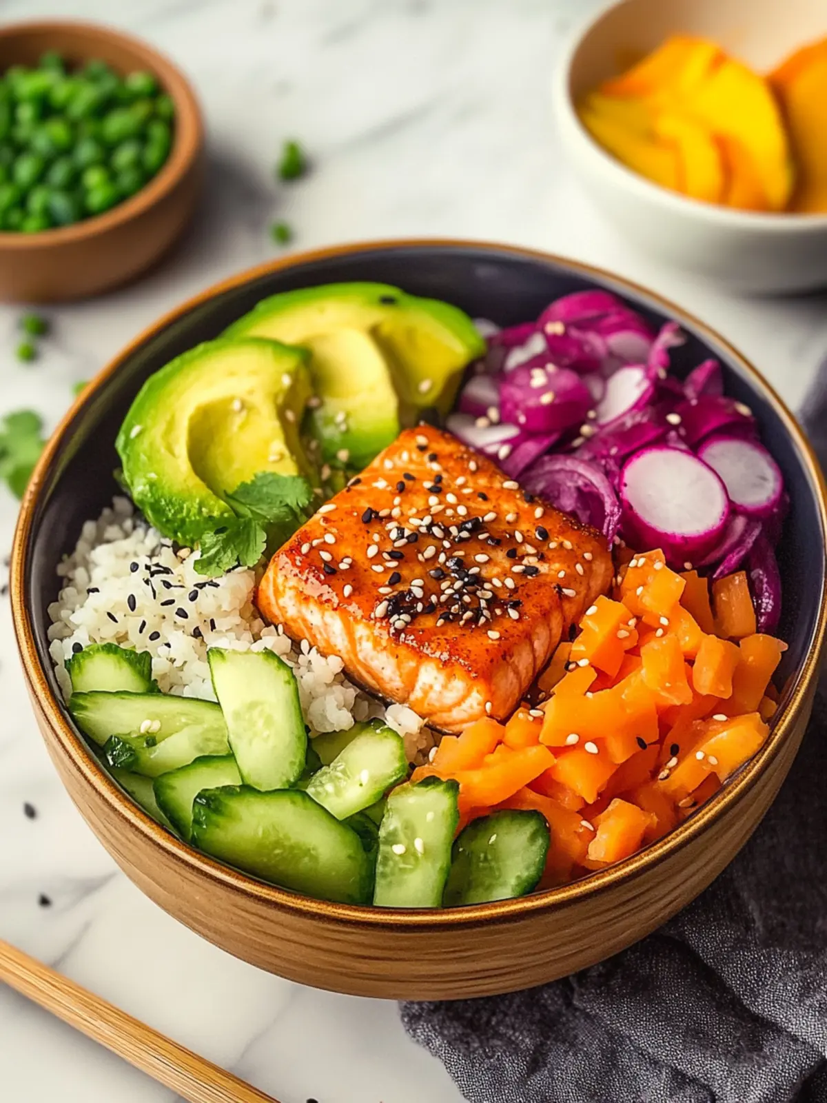 Miso Salmon Buddha Bowls with Sesame Dressing for a Flavor Boost 3 Miso Salmon Buddha Bowls with Sesame Dressing
