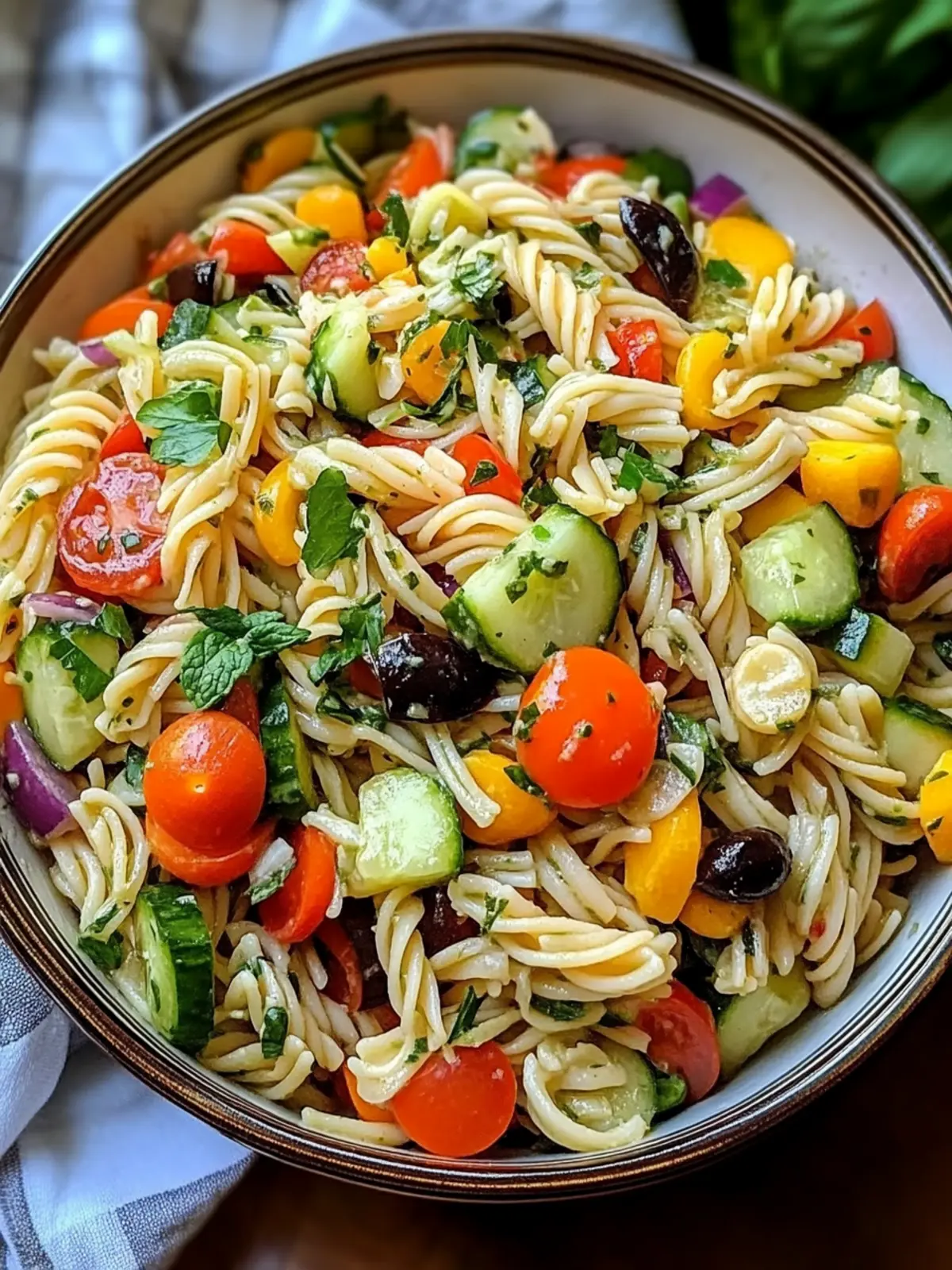Vibrant Garden Vegetable Pasta Salad for a Refreshing Summer 3 Vibrant Garden Vegetable Pasta Salad