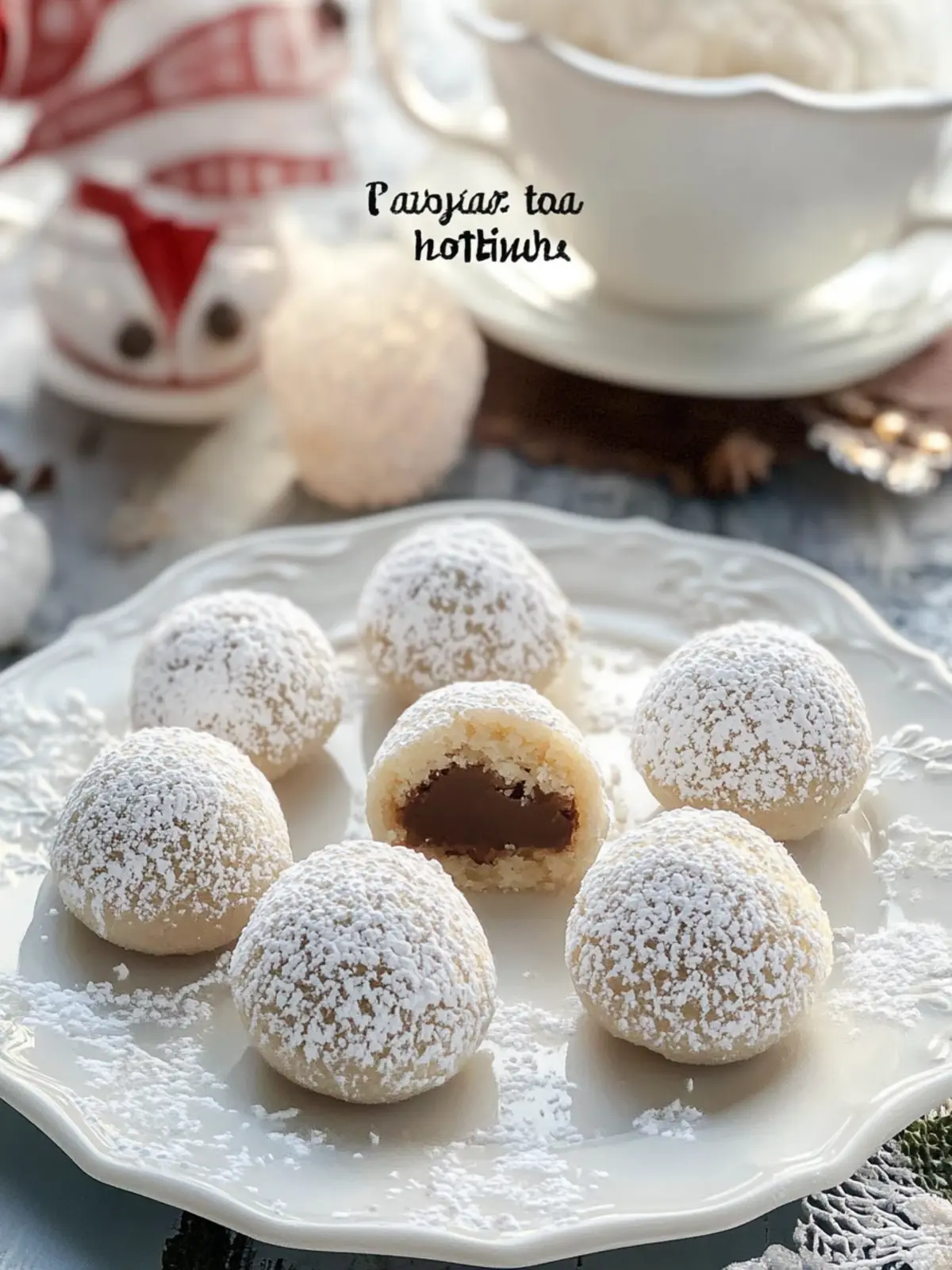 Granny's Russian Tea Cakes with Hershey's Kiss Surprise 4 Russian Tea Cakes with a Hershey s Kiss