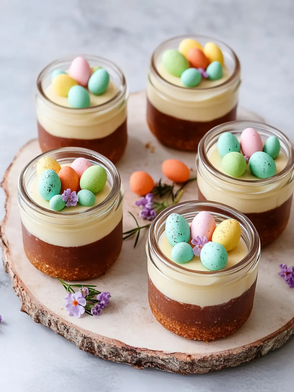Mini Easter Cheesecake Jars Bursting with Flavor and Fun 3 Mini Easter Cheesecake Jars