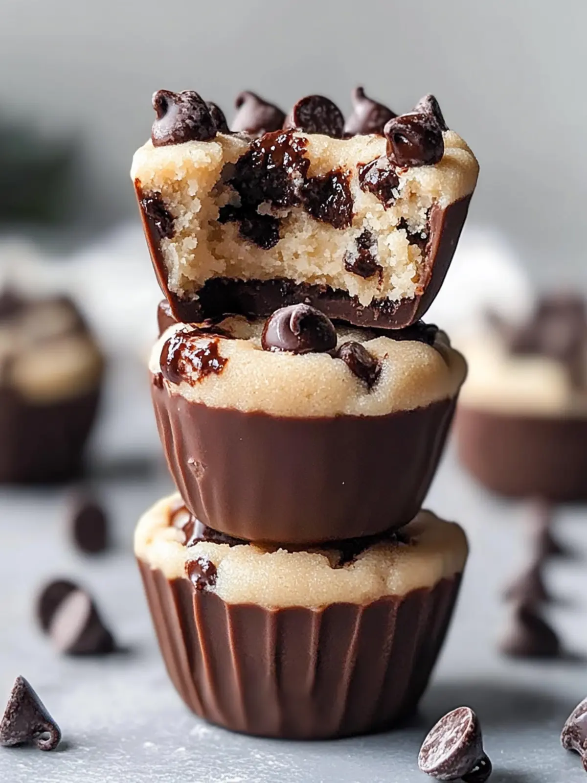 Irresistible Chocolate Chip Cookie Dough Cups You ll Love 3 Chocolate Chip Cookie Dough Cups