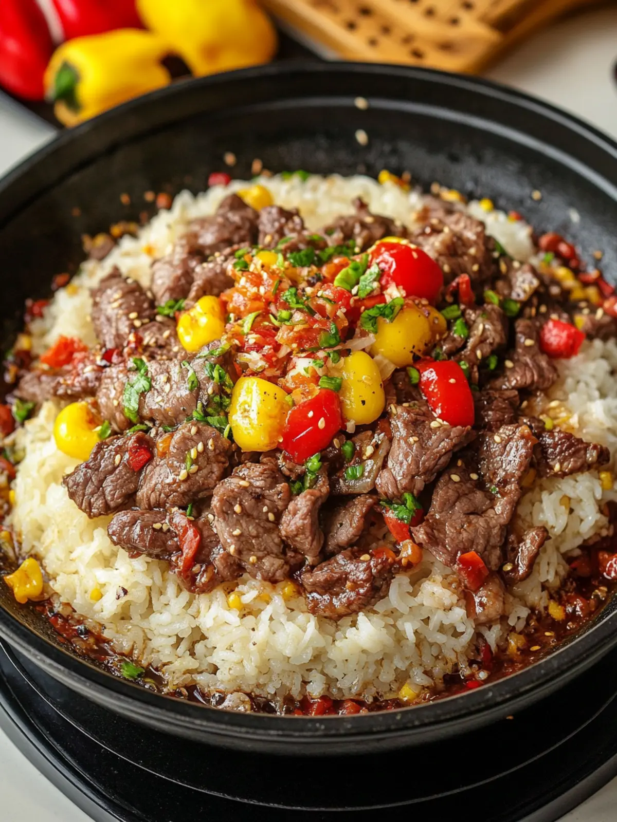 Sizzling Pepper Lunch Beef Pepper Rice Recipe in One Pan 3 Pepper Lunch Beef Pepper Rice Recipe