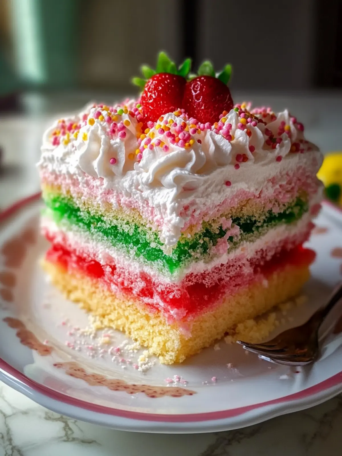Colorful Jello Poke Cake to Brighten Your Holiday Gatherings 2 Jello Poke Cake