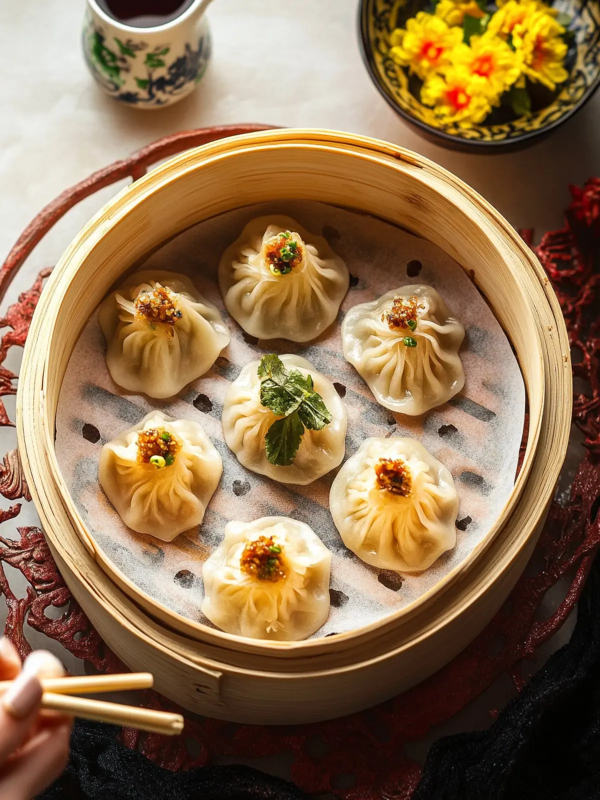 Delicious Money Bag Dumplings for a Prosperous Lunar New Year 4 Money Bag Dumplings - Lunar New Year