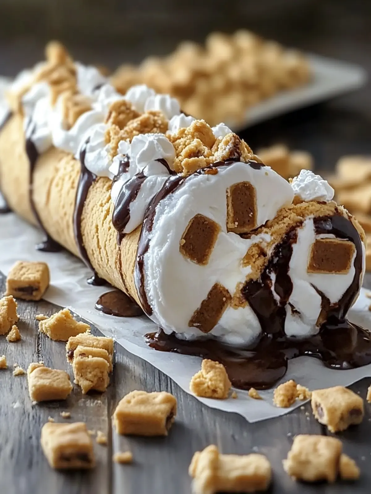 S mores Explosion Cookie Dough Ice Cream Rolls for Sweet Memories 3 S mores Explosion Cookie Dough Ice Cream Rolls
