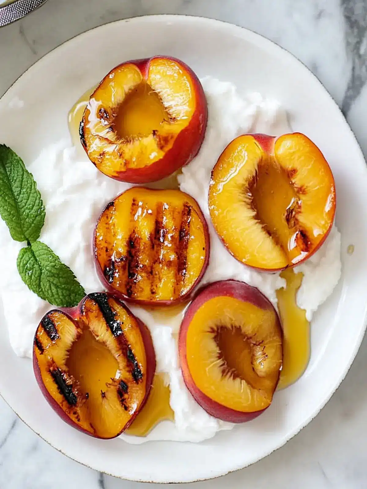 Grilled Peaches With Honey and Yogurt Summer's Sweetest Treat 4 Grilled Peaches With Honey and Yogurt
