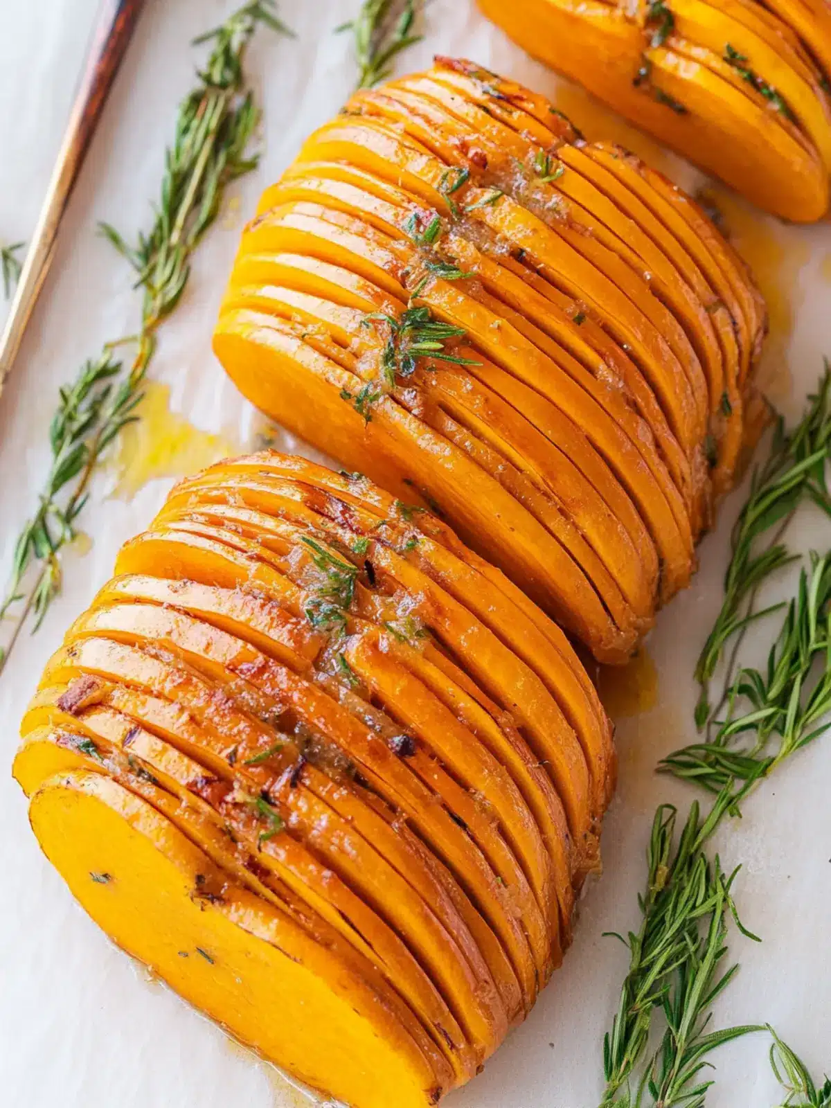 Delicious Hasselback Butternut Squash with Honey-Butter Glaze 2 Hasselback Butternut Squash