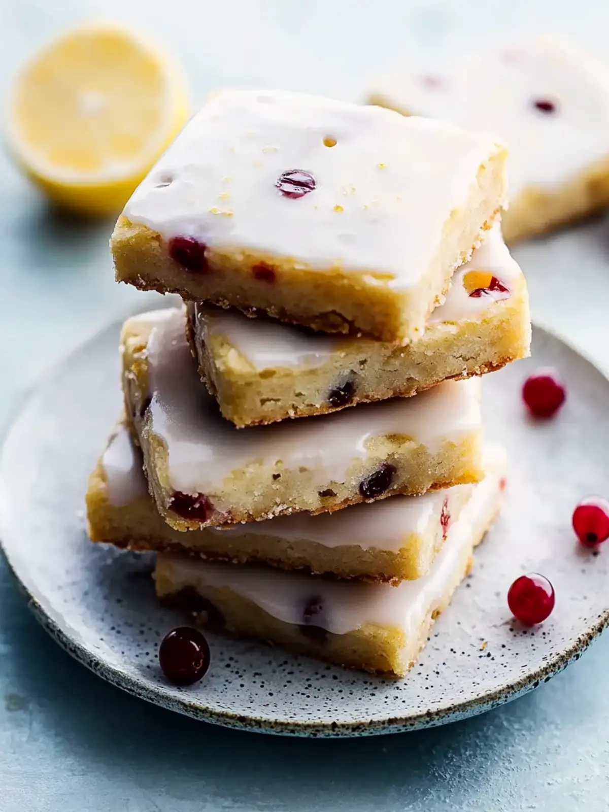 Delicious Currant and Lemon Shortbread with Vanilla Glaze Recipe 3 Currant and lemon shortbread with vanilla glaze