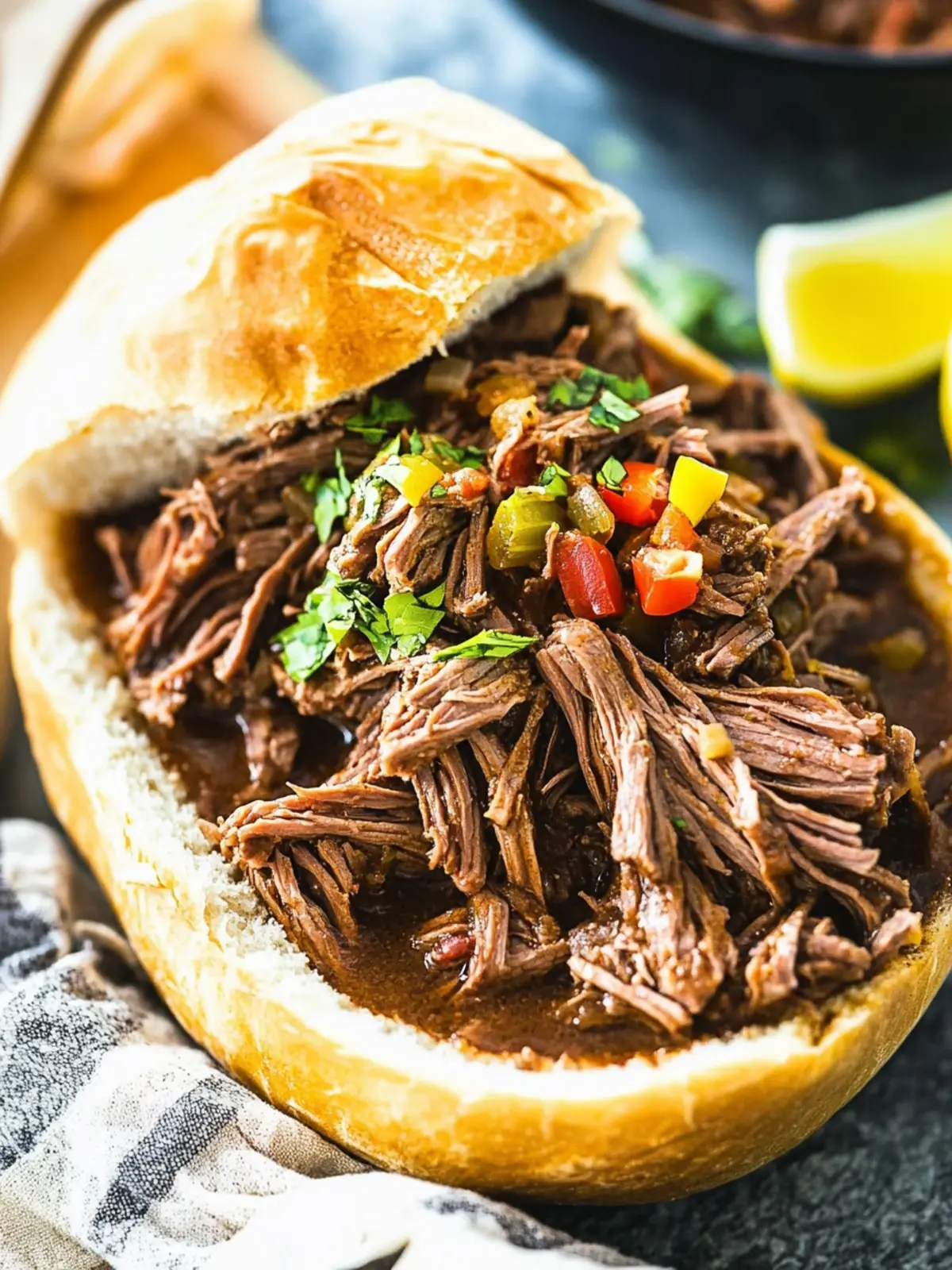 Melt-in-Your-Mouth Slow Cooker Italian Beef Easy Comfort Food 3 Slow Cooker Italian Beef