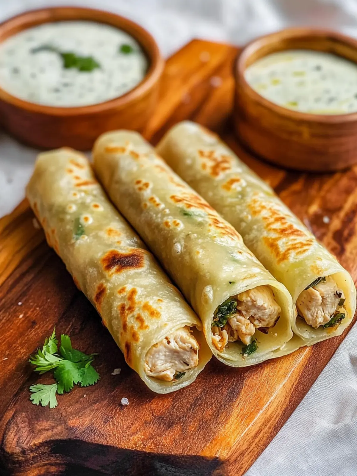 Savory Chicken Paratha Roll with Garlic Sauce in 30 Minutes 3 Chicken Paratha Roll With Garlic Sauce
