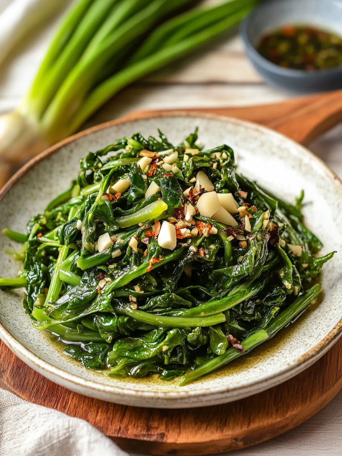 Savory Stir-Fried Morning Glory with Garlic Recipe in 10 Min 4 Stir Fried Morning Glory with Garlic Recipe