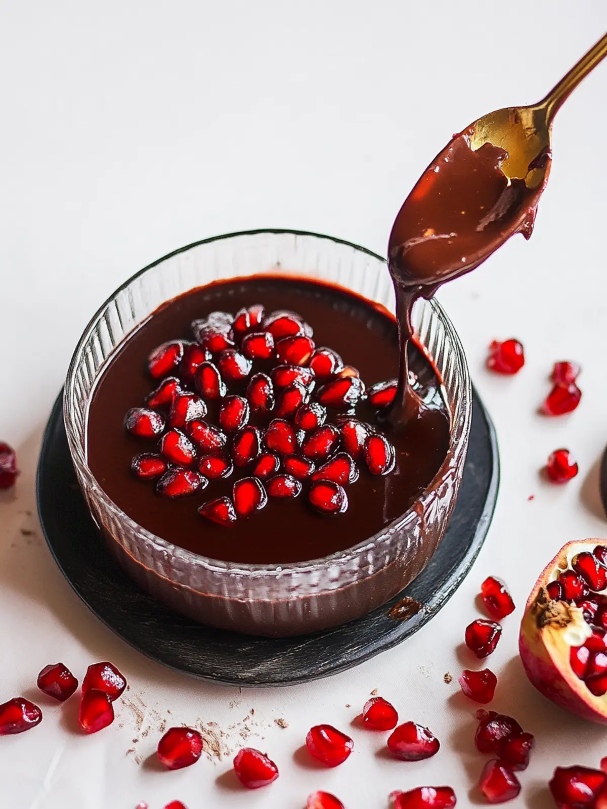 Decadent Pomegranate Chocolate Sauce for Irresistible Desserts 3 Pomegranate Chocolate Sauce
