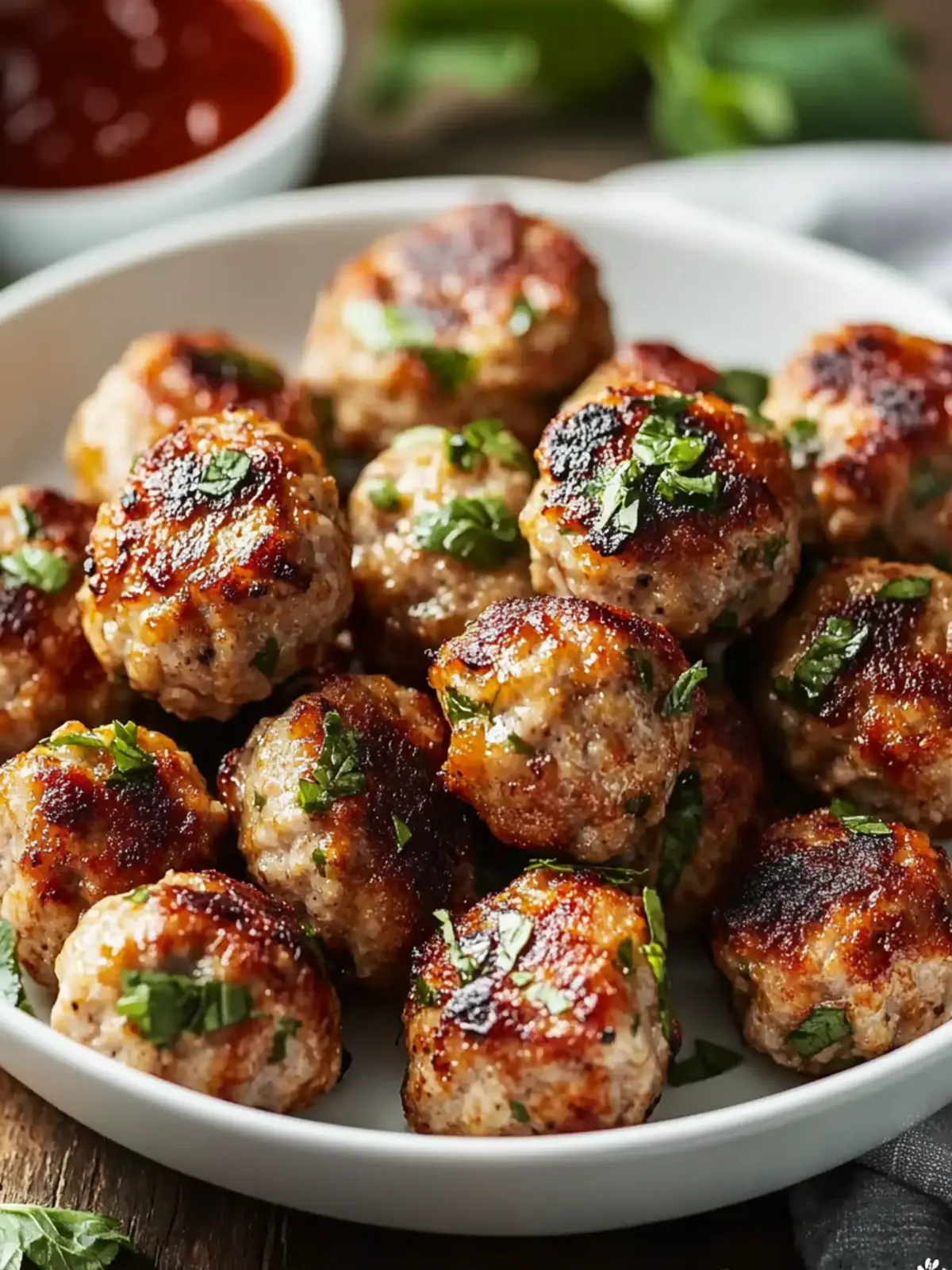 Savory Mini Turkey Meatballs: A Healthy Family Favorite 2 Mini Turkey Meatballs