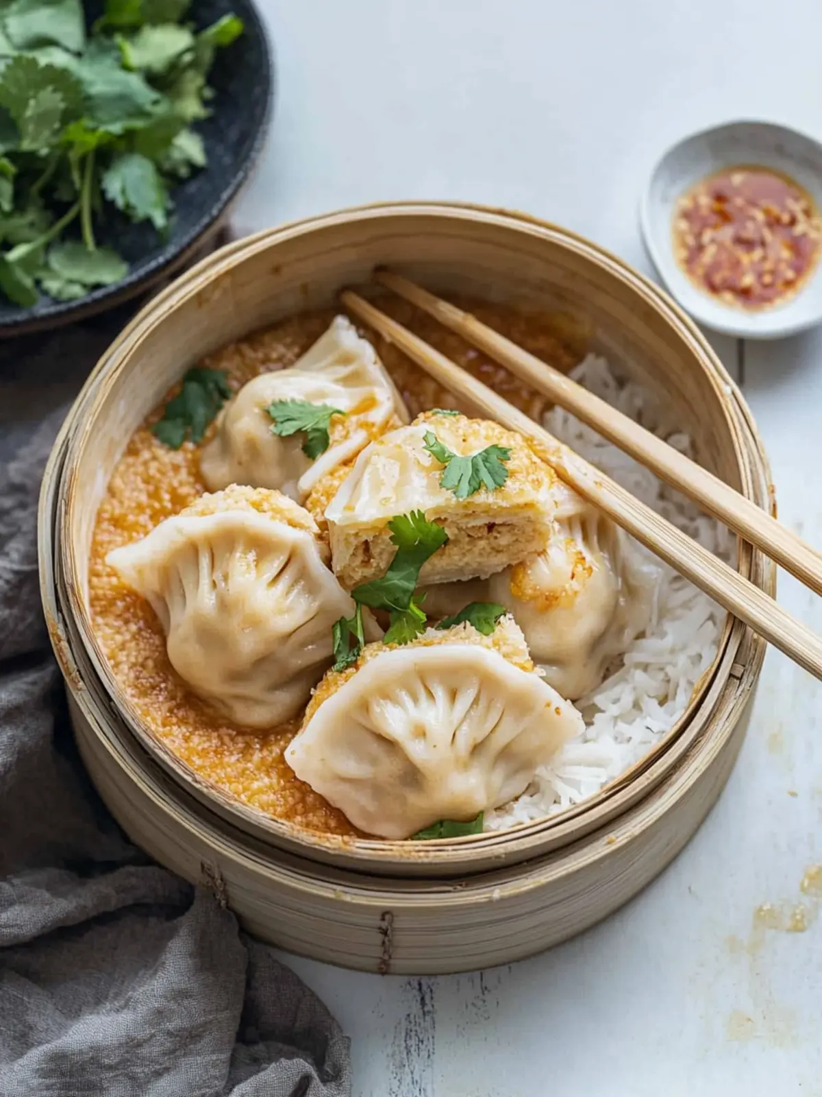 Viral Dumpling Bake in Creamy Red Curry Bliss 4 Dumpling Bake