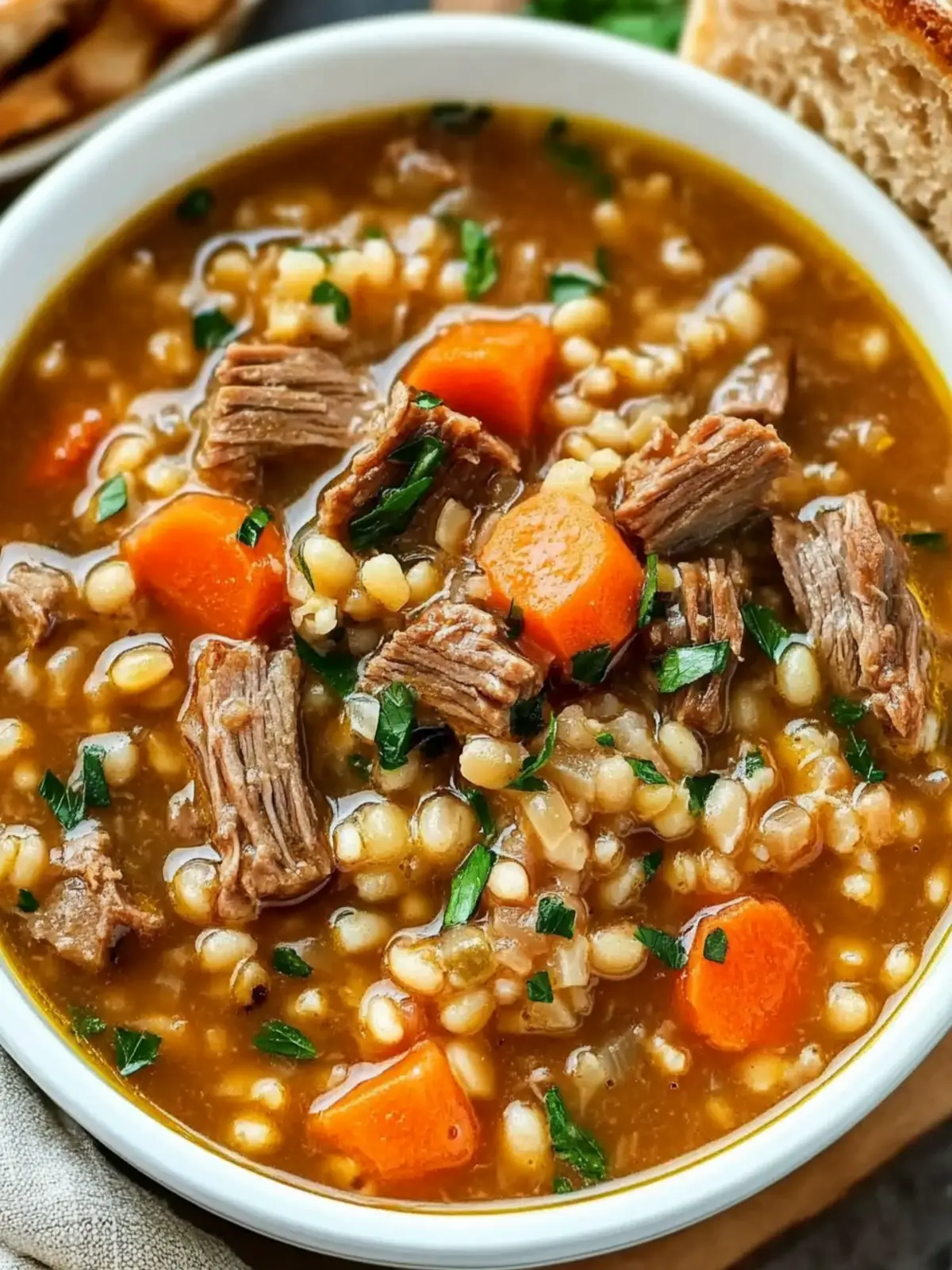 Savor Cozy Nights with Slow Cooker Beef & Barley Soup 2 Slow Cooker Beef & Barley Soup
