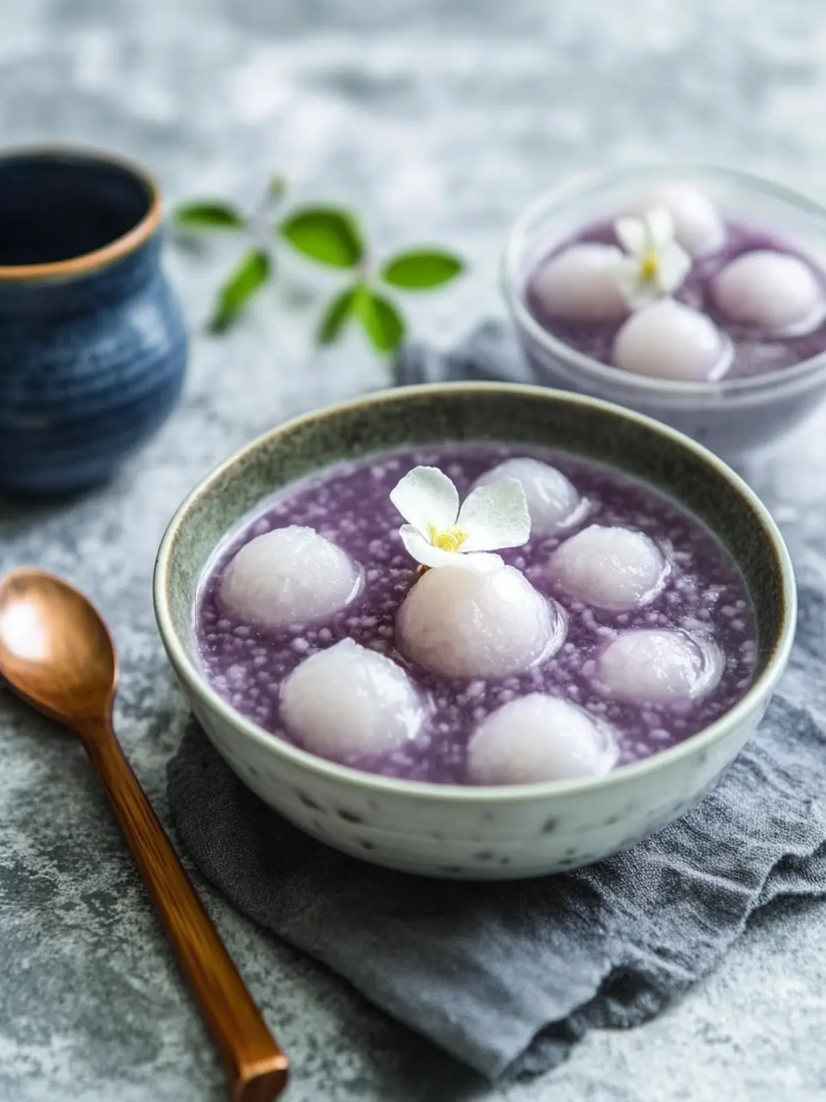 Taro & Purple Sweet Potato Sago Dessert with Glutinous Rice Balls Joy 4 Taro & Purple Sweet Potato Sago Dessert with Glutinous Rice Balls (Tang Yuan)