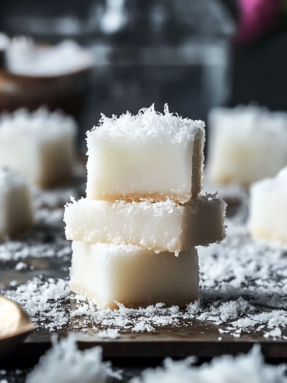 Coconut Rum Snow Squares Tropical No-Bake Bliss for All 2 Coconut Rum Snow Squares