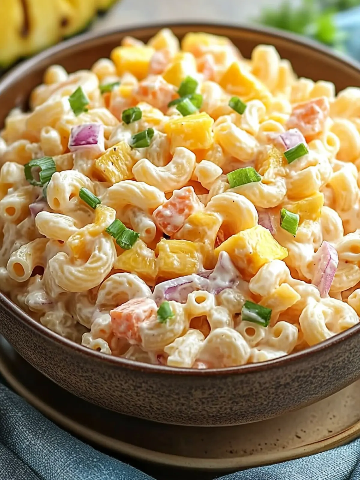 Tropical Hawaiian Macaroni Salad Pineapple Delight for Summer 2 Hawaiian Macaroni Salad Pineapple
