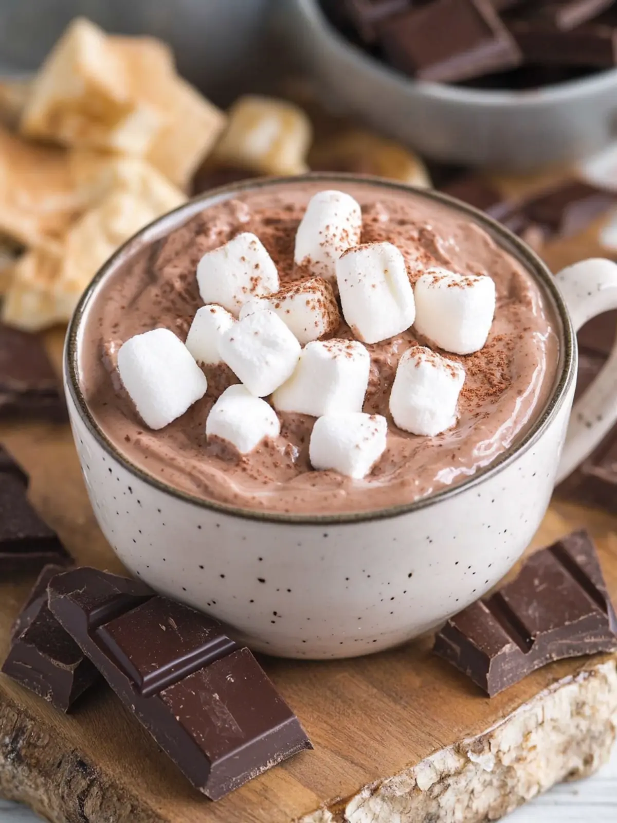 Decadent Hot Chocolate Dip Recipe with Marshmallow Fluff 4 Hot Chocolate Dip Recipe with Marshmallow Fluff