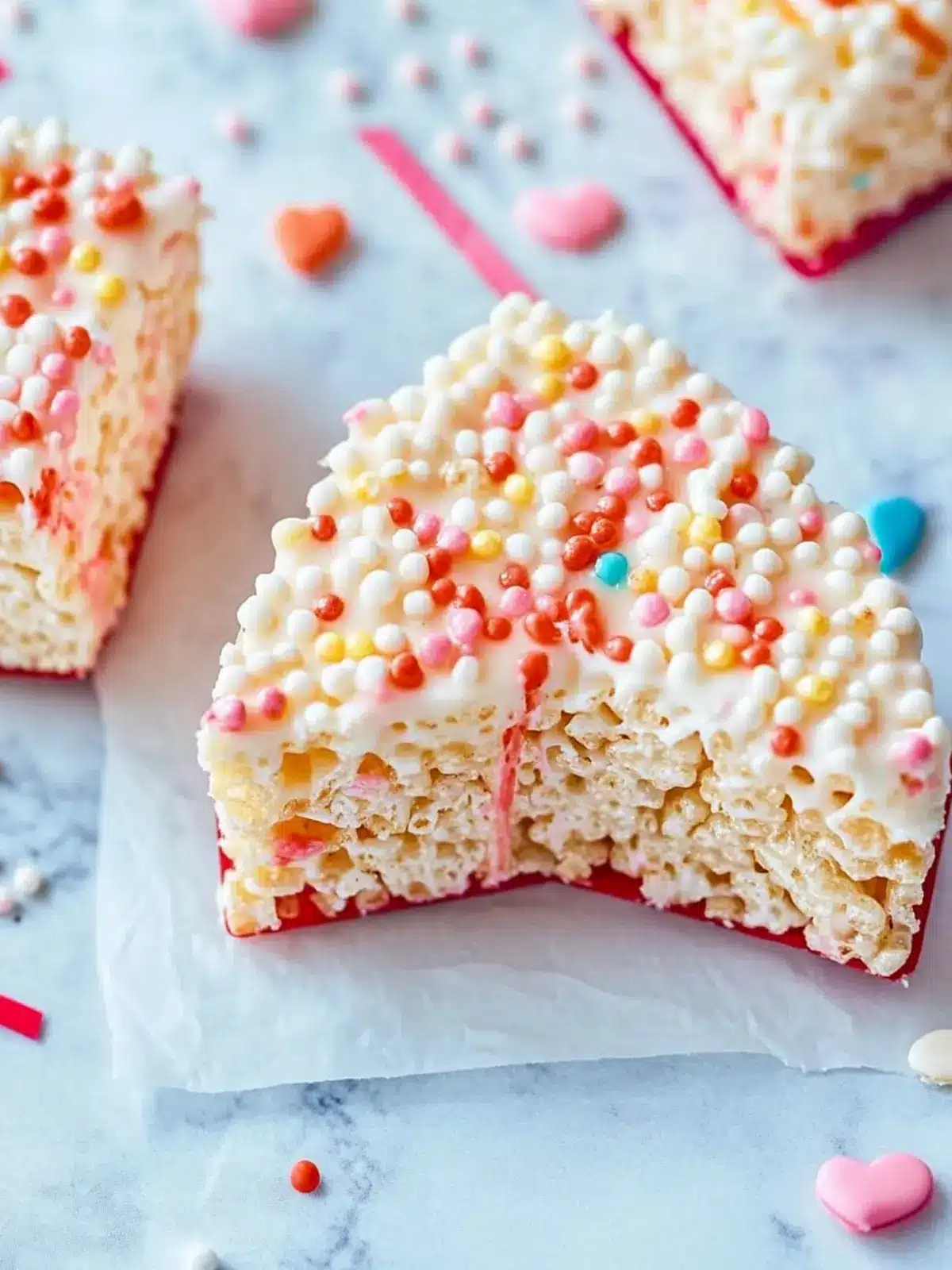 Delightful Heart-Shaped Rice Krispie Treats for Gifting 4 Rice Krispie Treats