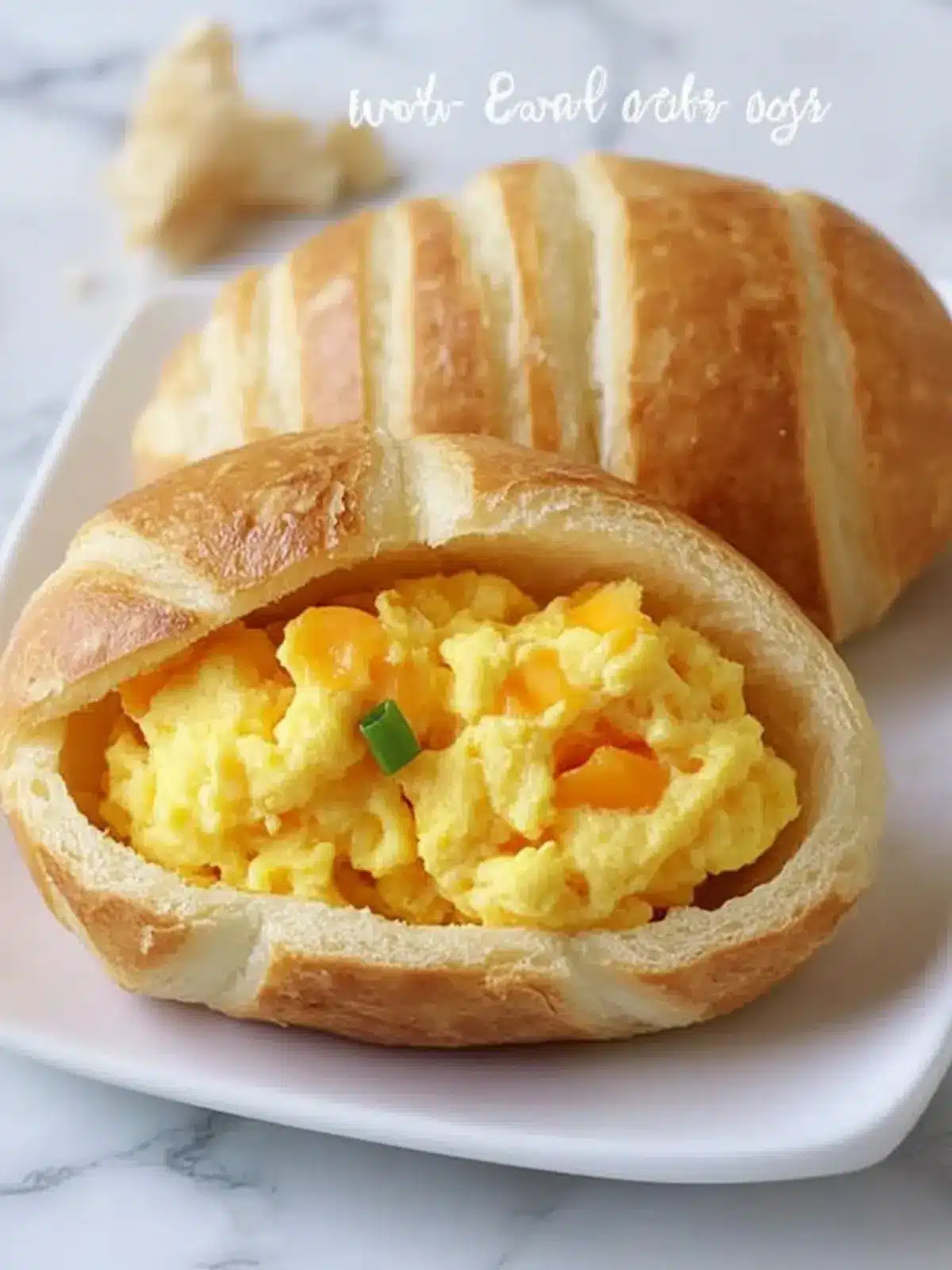 Hollow 3-D Crescent Roll Easter Eggs Filled with Scrambled Eggs Delight 2 Hollow 3-D Crescent Roll Easter Eggs filled with Scrambled Eggs