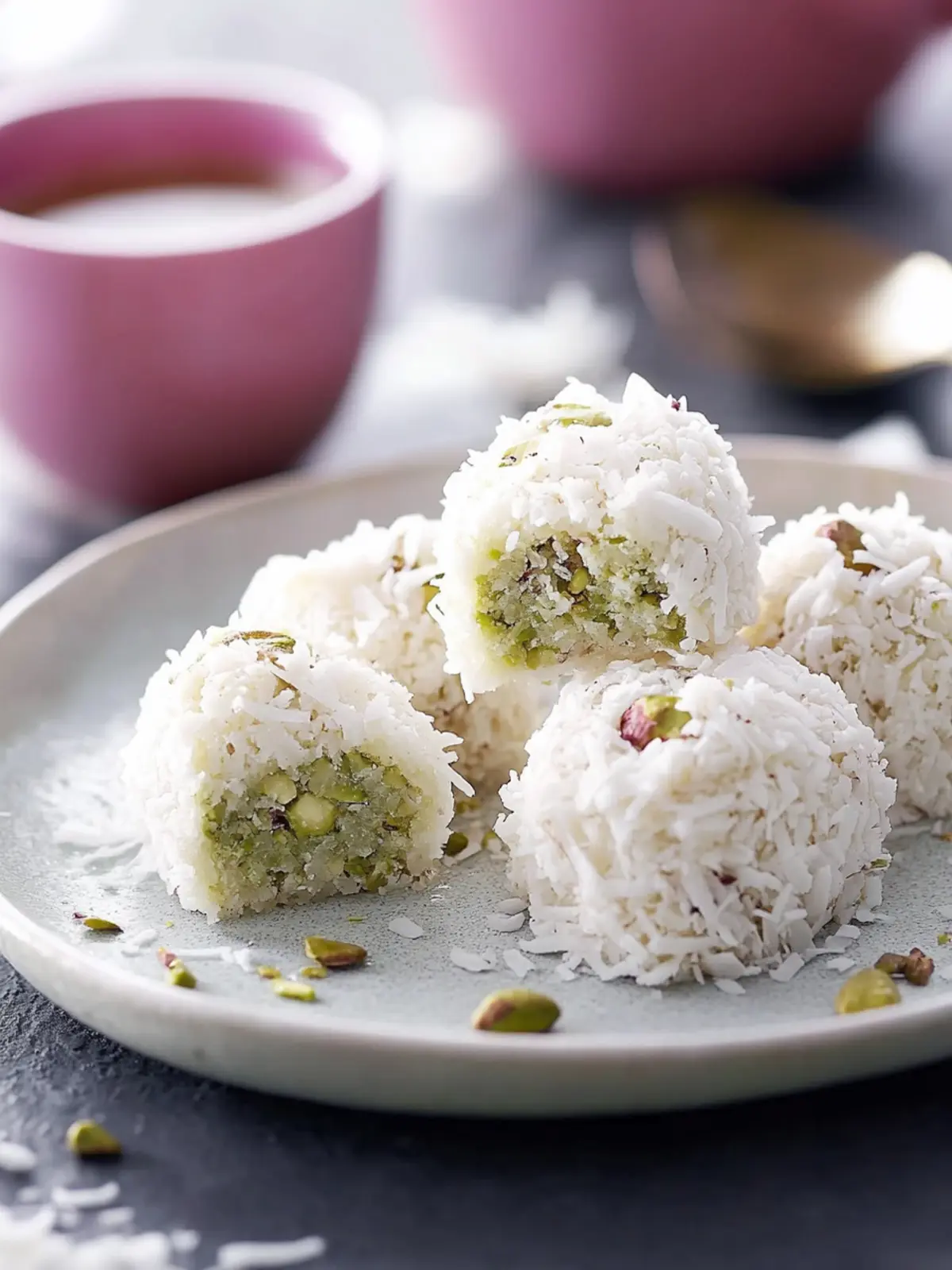Pistachio Coconut Chews: No-Bake Bliss for Sweet Cravings 2 Pistachio Coconut Chews