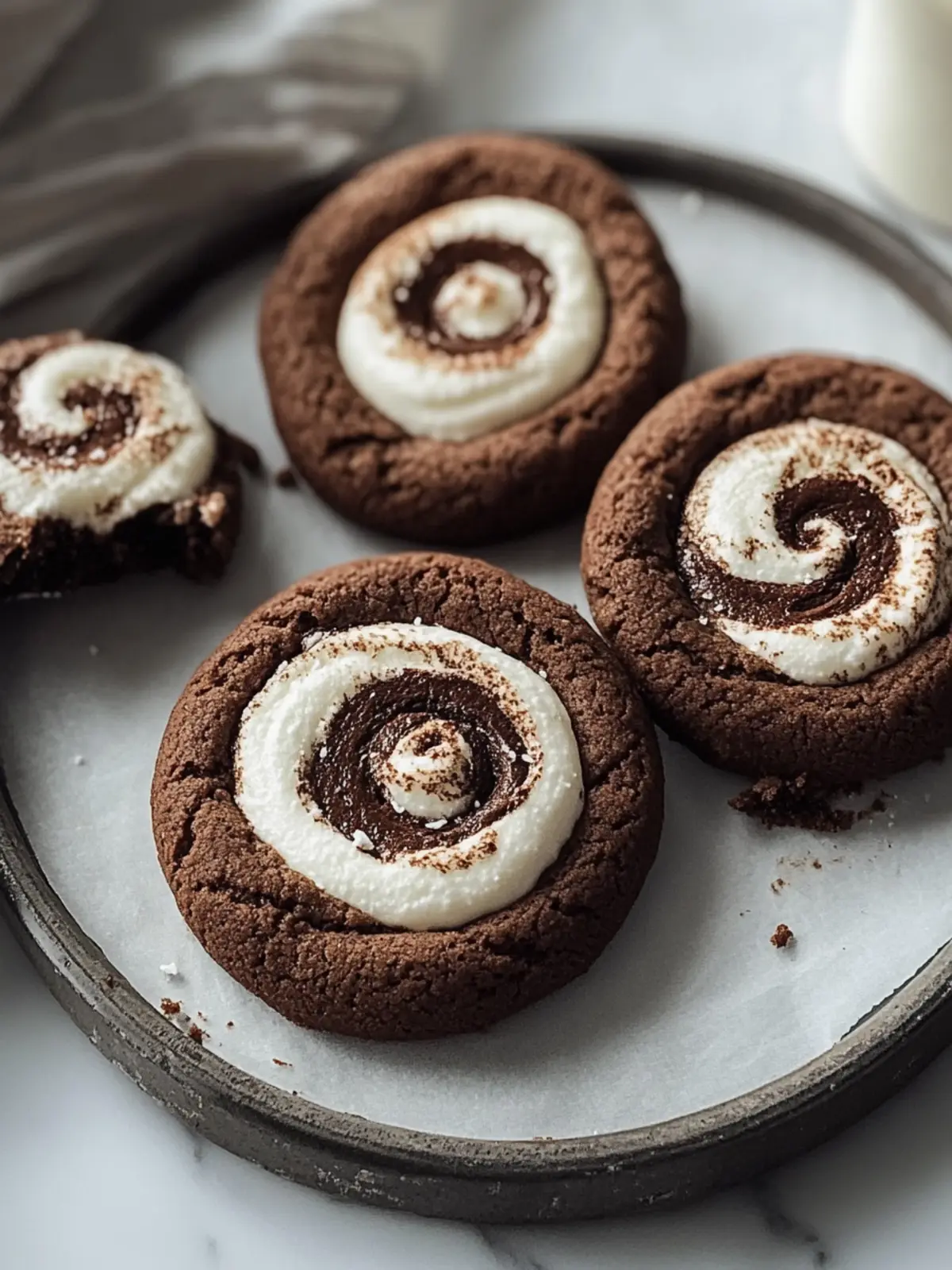 Chocolate Marshmallow Swirl Cookies for Sweet Cozy Nights 3 Chocolate Marshmallow Swirl Cookies