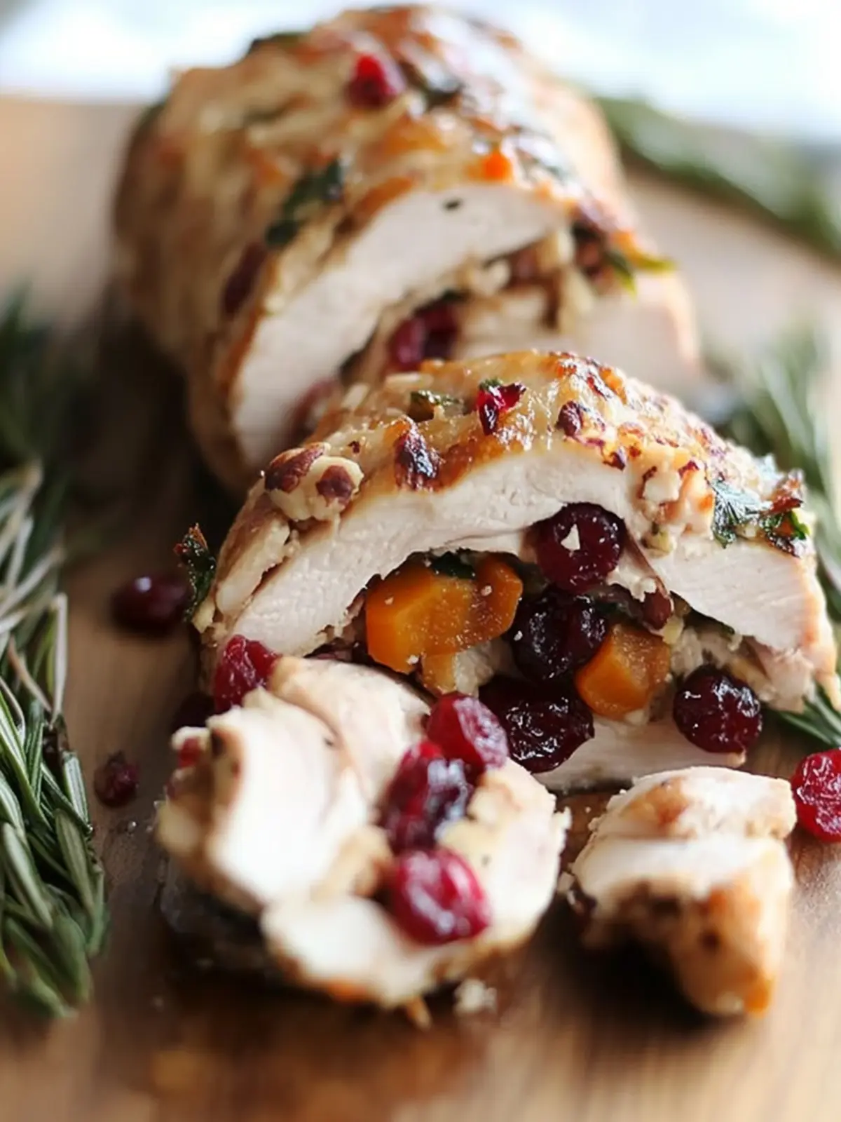 Butternut Stuffed Turkey Tenderloin: A Festive Flavor Fiesta 4 Butternut Stuffed Turkey Tenderloin with Cranberries and Pecans