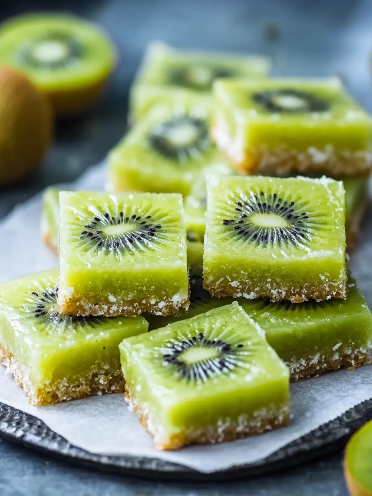 Delicious Kiwi Bars with Creamy Coconut Bliss 2 Kiwi Bars