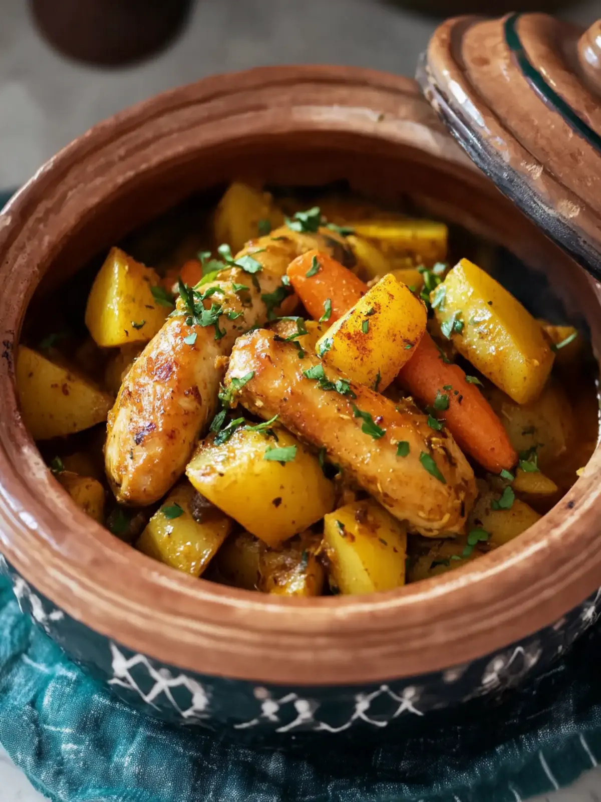 Savory Chicken Tagine with Potatoes, Carrots, and Apples Magic 4 Chicken Tagine with Potatoes, Carrots and Apples