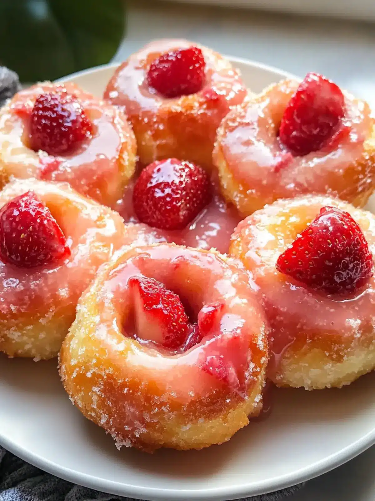 Delight in Strawberry Glazed French Crullers at Home Today 2 Strawberry Glazed French Crullers