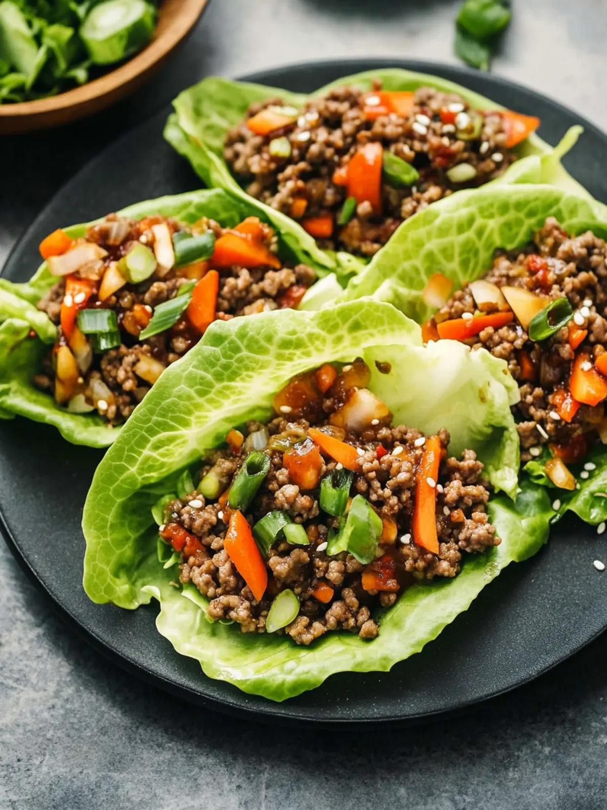 Delicious Asian-Style Ground Beef Lettuce Wraps in 25 Minutes 2 Asian-Style Ground Beef Lettuce Wraps