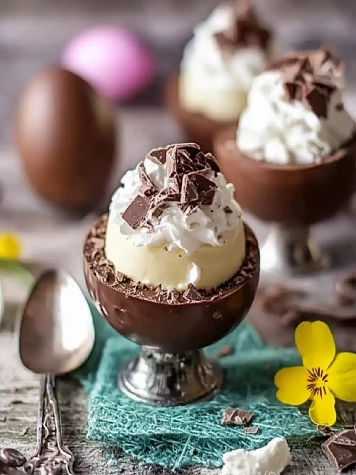 Cheesecake Filled Chocolate Easter Eggs: Sweet Joy Awaits! 2 Cheesecake Filled Chocolate Easter Eggs