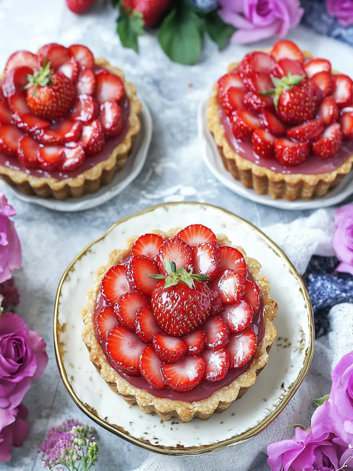 Delightful Strawberry Rose Tarts for Any Romantic Occasion 4 Strawberry Rose Tarts