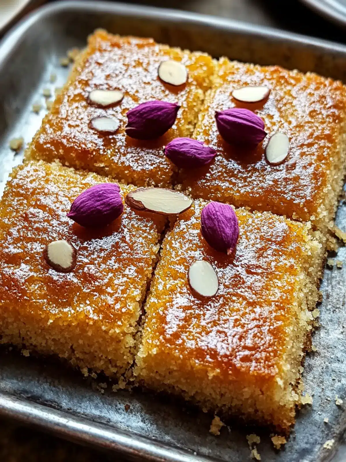 Delicious Basbousa Recipe: Irresistible Middle Eastern Delight 4 Basbousa Recipe, a Middle Eastern Semolina Cake