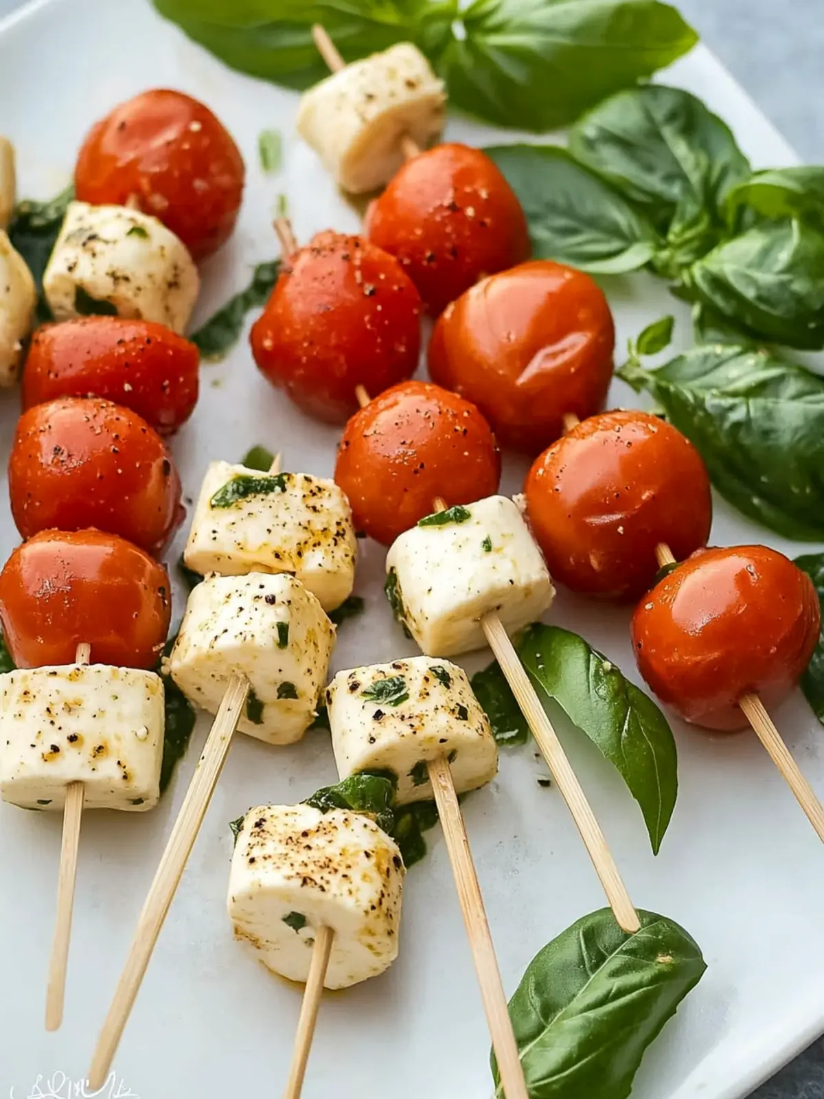Delicious Mozzarella Basil and Tomato Skewers for Summer Bliss 4 Mozzarella Basil and Tomato Skewers