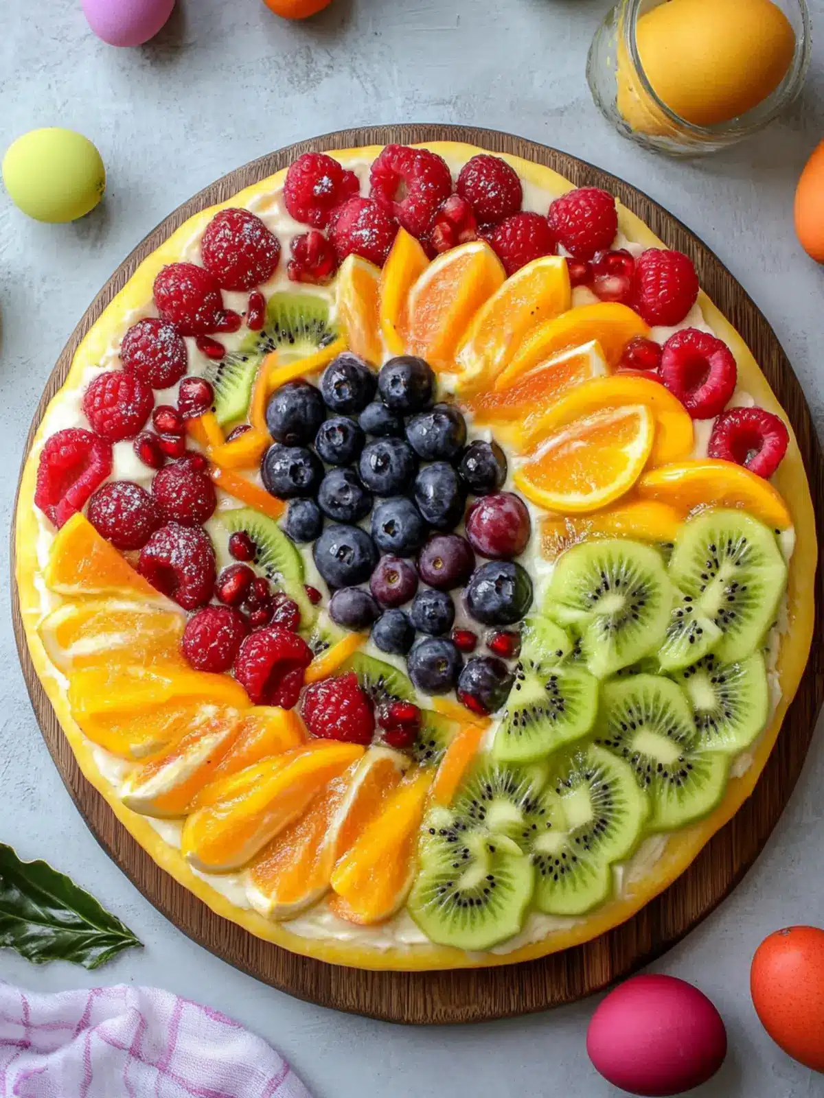 Easter Fruit Pizza with Strawberry Frosting: A Festive Delight 2 Easter Fruit Pizza