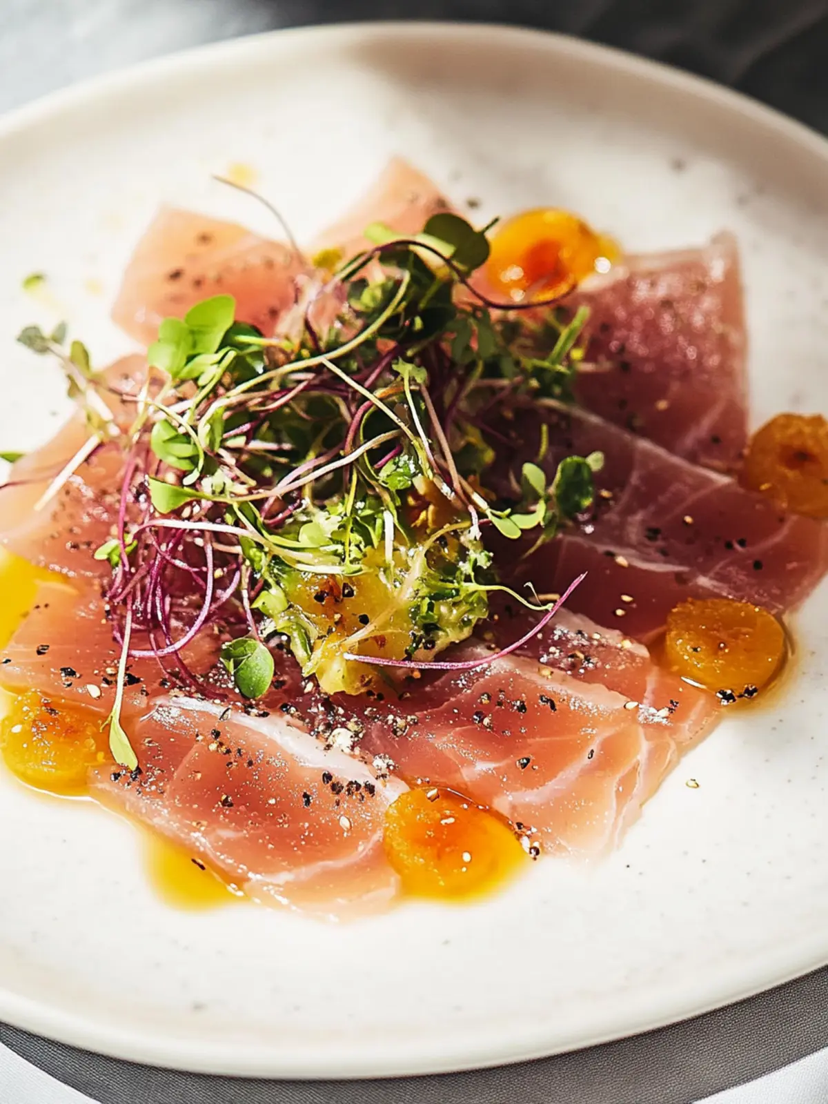 Delightful Fusion Tuna Carpaccio with Zesty Citrus Twist 4 Fusion Tuna Carpaccio